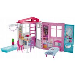 Barbie Przytulny domek dla lalek i akcesoria FXG54