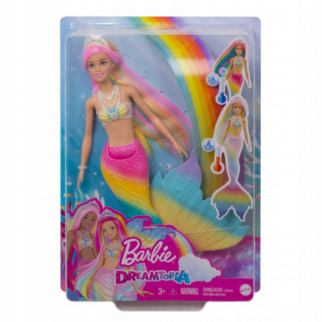 Barbie Lalka Syrenka tęczowa GTF89