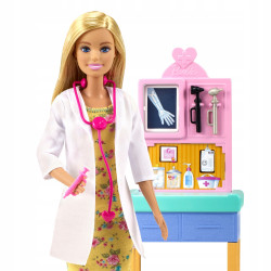 Barbie Lekarka Pediatra Zestaw Kariera Lalka GTN51