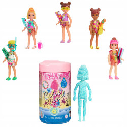 Barbie Color Reveal Chelsea Wakacyjna i akcesoria