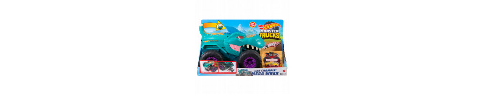 HOT WHEELS MONSTER TRUCK POŻERACZ AUT MEGA WREX