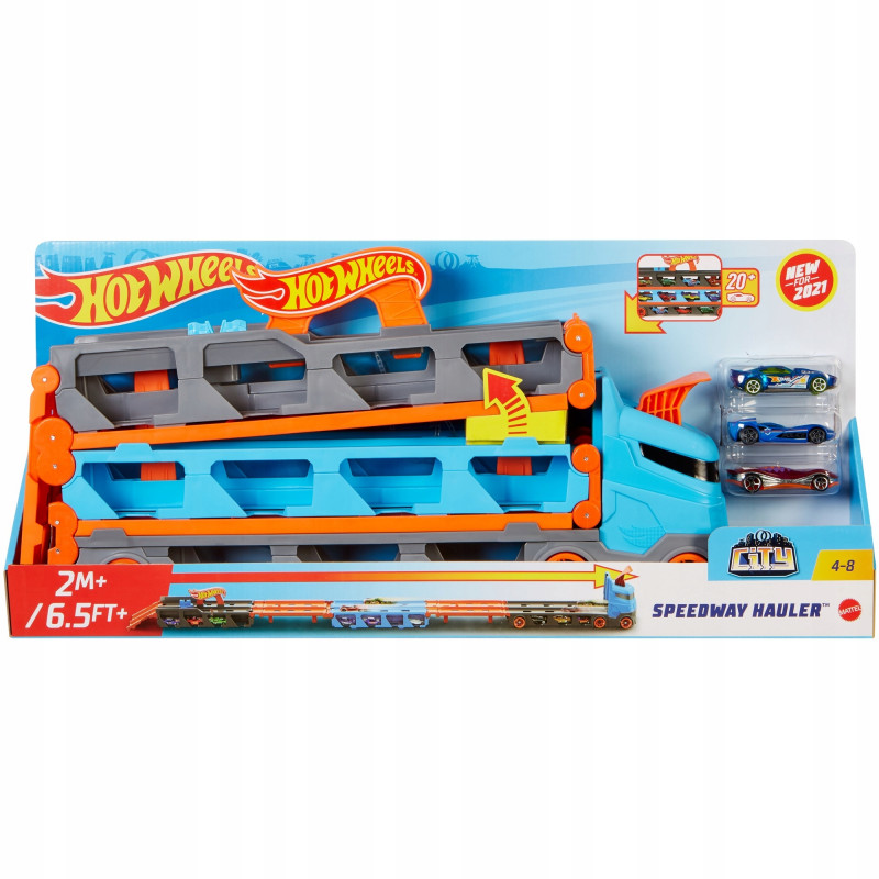 Hot Wheels City Wyścigowy transporter 2w1 GVG37