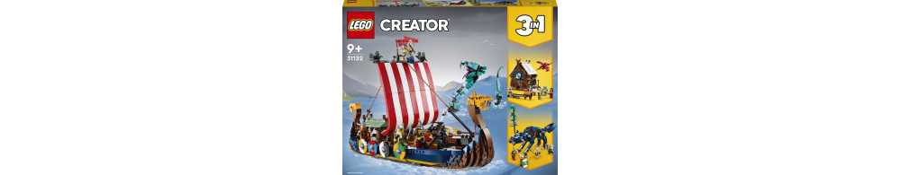LEGO Creator 3w1 - Statek wikingów i wąż 31132
