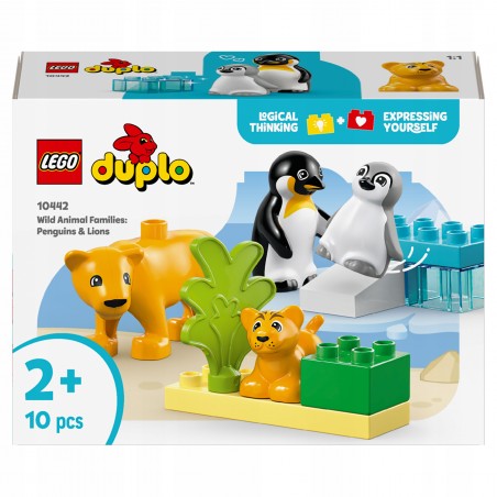 LEGO DUPLO Rodziny dzikich zwierząt: pingwiny i lwy 10442