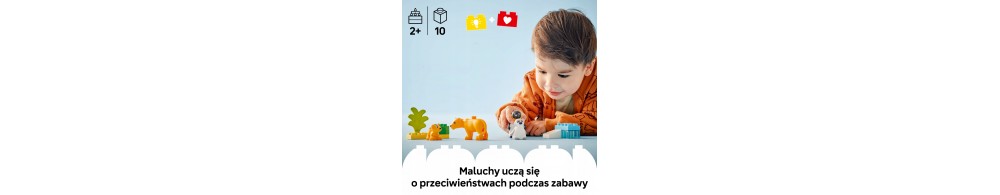 LEGO DUPLO Rodziny dzikich zwierząt: pingwiny i lwy 10442