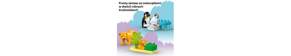 LEGO DUPLO Rodziny dzikich zwierząt: pingwiny i lwy 10442