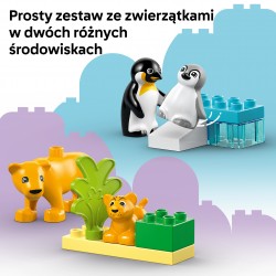 LEGO DUPLO Rodziny dzikich zwierząt: pingwiny i lwy 10442