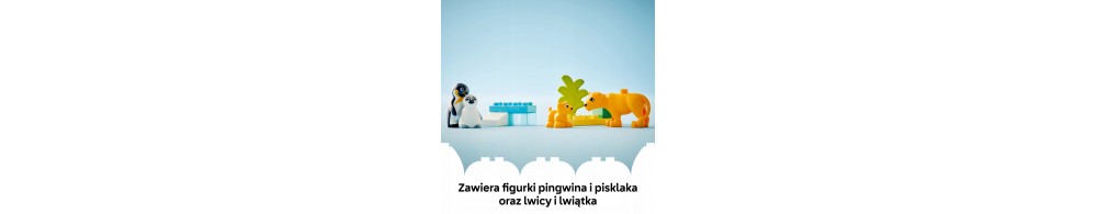 LEGO DUPLO Rodziny dzikich zwierząt: pingwiny i lwy 10442