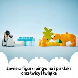 LEGO DUPLO Rodziny dzikich zwierząt: pingwiny i lwy 10442