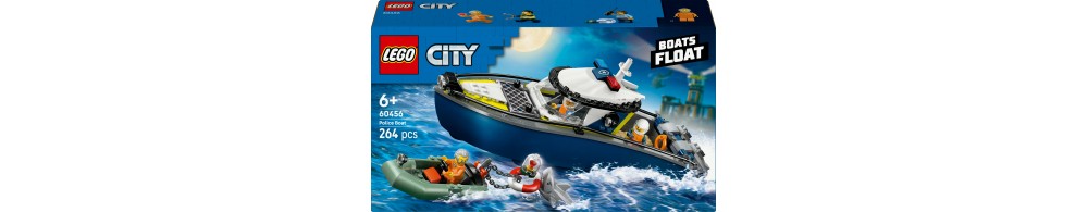 LEGO City Pościg łodzią policyjną, zabawka dla dzieci 60456