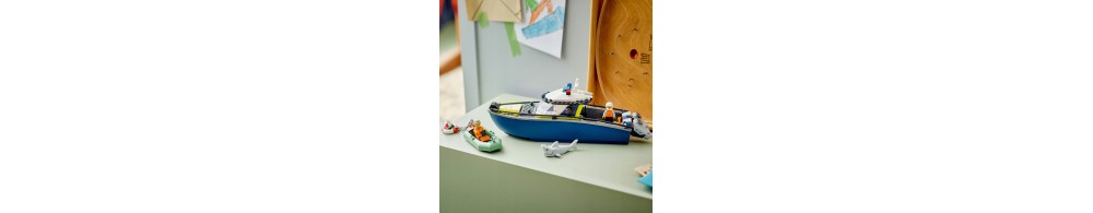 LEGO City Pościg łodzią policyjną, zabawka dla dzieci 60456