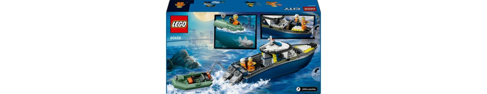 LEGO City Pościg łodzią policyjną, zabawka dla dzieci 60456