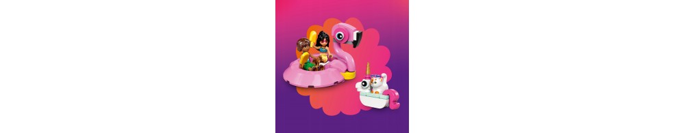 LEGO Friends Impreza na basenie z jednorożcem i flamingiem 42658