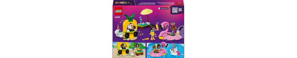LEGO Friends Impreza na basenie z jednorożcem i flamingiem 42658