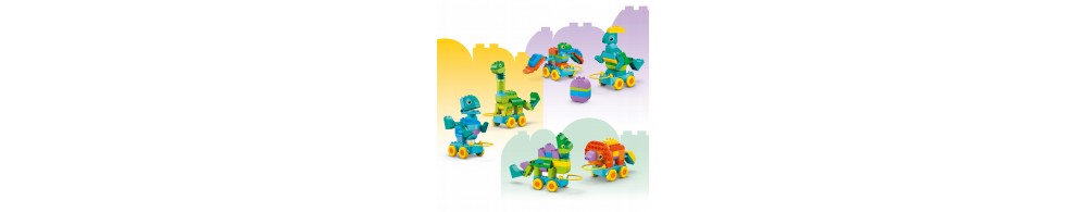LEGO DUPLO Town 3 w 1 Dinozaury na kółkach 10451