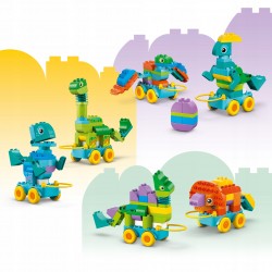 LEGO DUPLO Town 3 w 1 Dinozaury na kółkach 10451