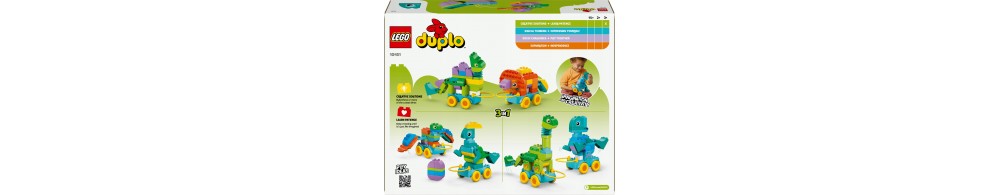 LEGO DUPLO Town 3 w 1 Dinozaury na kółkach 10451
