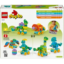 LEGO DUPLO Town 3 w 1 Dinozaury na kółkach 10451