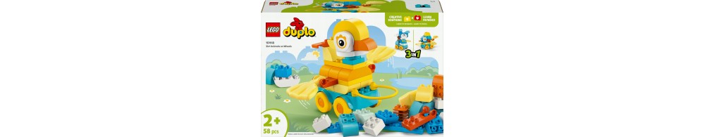LEGO DUPLO Town 3 w 1 Zwierzątka na kółkach 10448
