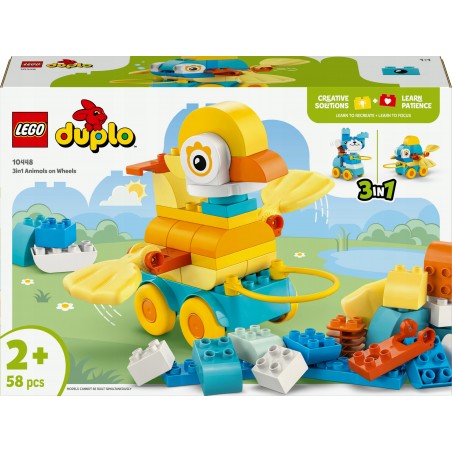 LEGO DUPLO Town 3 w 1 Zwierzątka na kółkach 10448