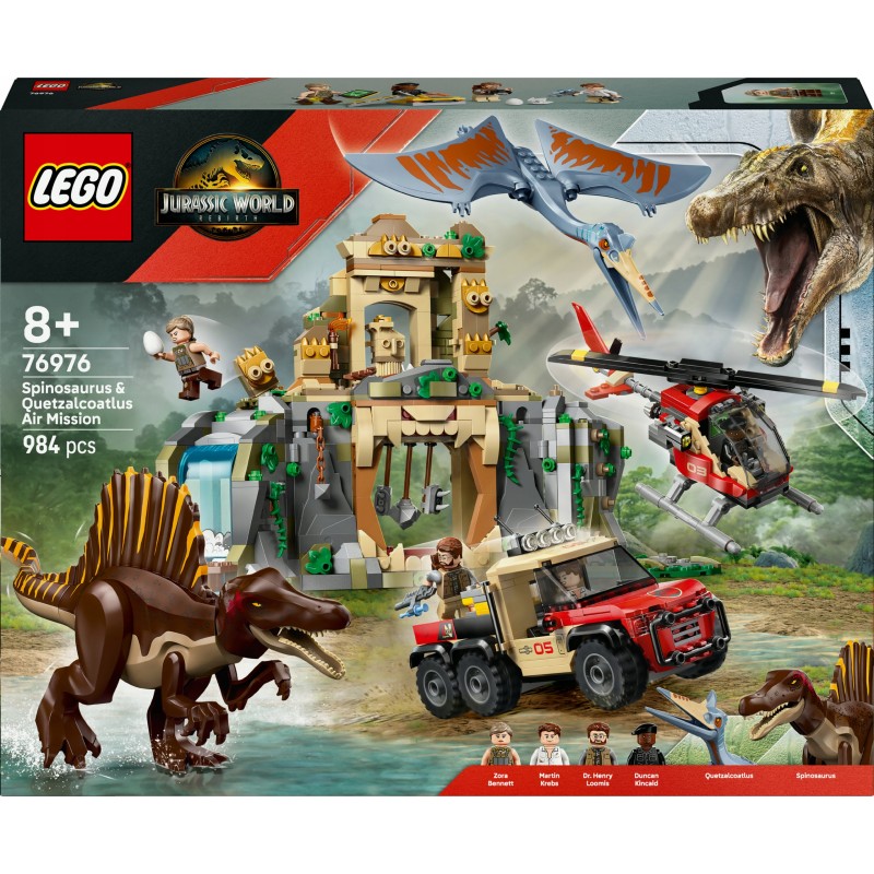 LEGO Jurassic World Powietrzna misja z kecalkoatlem i spinozaurem 76976