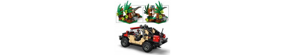 LEGO Jurassic World Ucieczka terenówką przed raptorem 76972