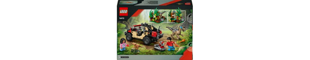 LEGO Jurassic World Ucieczka terenówką przed raptorem 76972