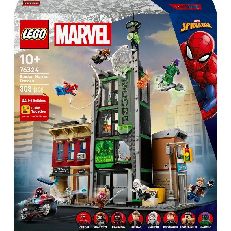LEGO Marvel Spider-Man i Oscorp, zabawka konstrukcyjna 76324