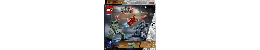 LEGO Marvel Iron Man i War Machine kontra drony Hammera 76320