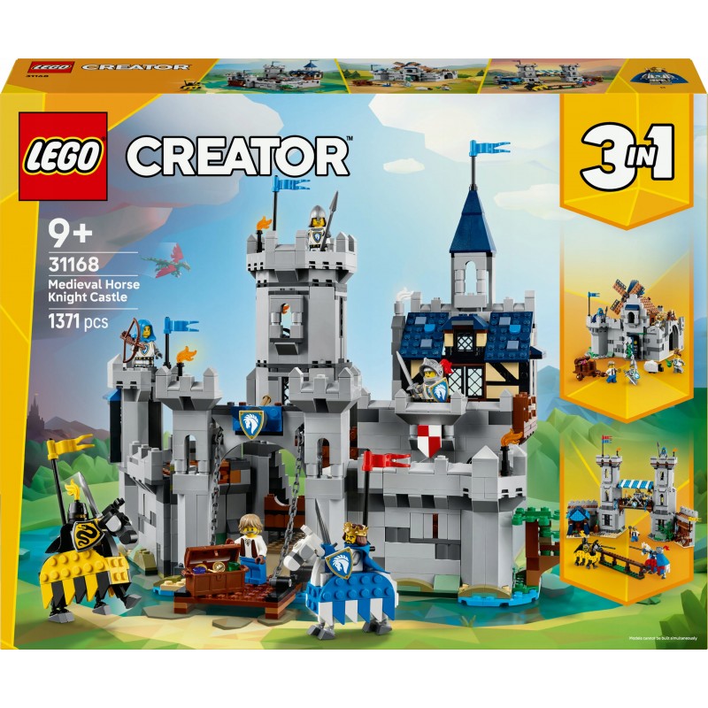 LEGO Creator 3 w 1 Średniowieczny zamek rycerzy konnych 31168