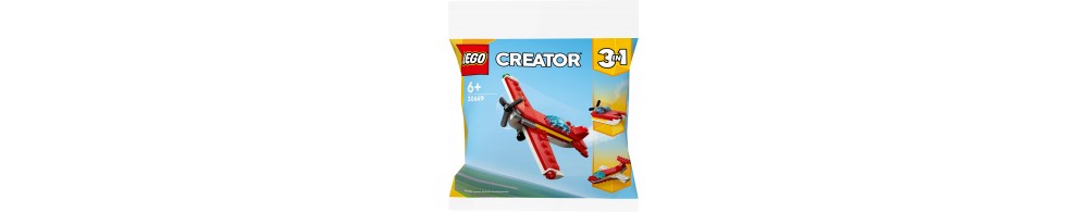 LEGO Creator 3 w 1 Kultowy czerwony samolot 30669