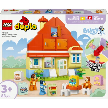 LEGO DUPLO Bluey: Dom rodzinny Blue z grą 10459