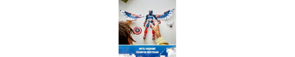 LEGO Marvel Figurka nowego Kapitana Ameryki do zbudowania 76296