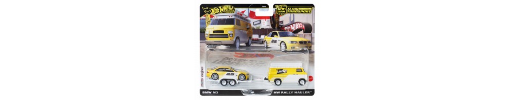 Hot Wheels Premium Legends Team Transport Rally Hauler i BMW M3 E46 JFM93