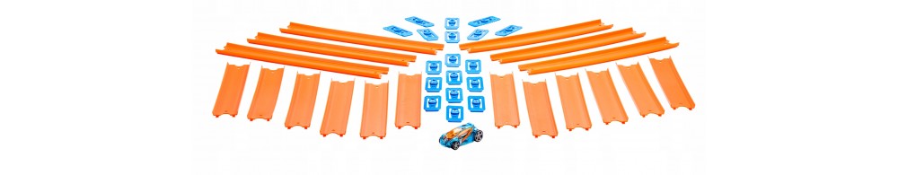 Hot Wheels Autko + zestaw torów prostych BHT77