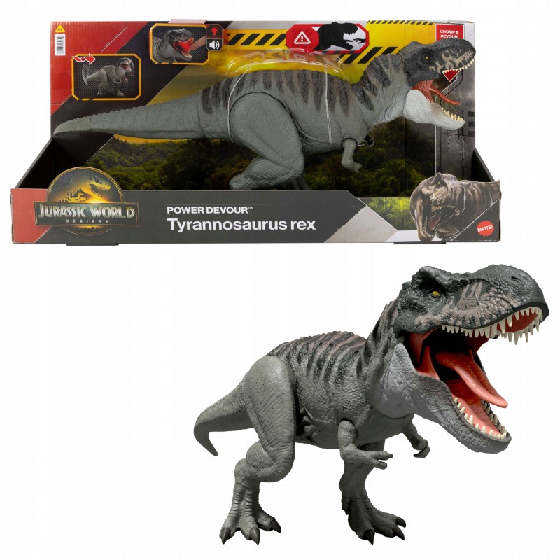 Jurassic World T-rex Power Devour Figurka Tyranozaur JCH02