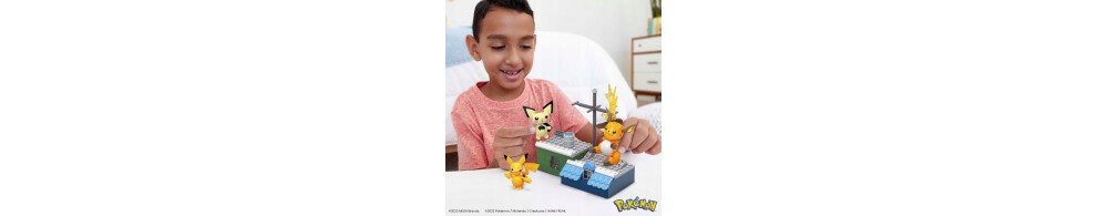 Mega Construx Pokémon Ewolucja Pikachu Zestaw klocków HKT23