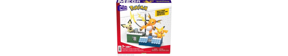 Mega Construx Pokémon Ewolucja Pikachu Zestaw klocków HKT23