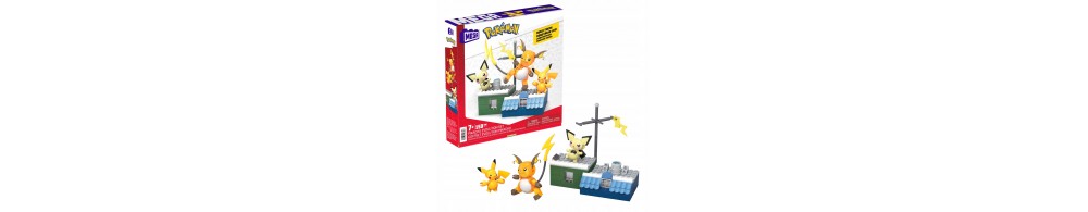 Mega Construx Pokémon Ewolucja Pikachu Zestaw klocków HKT23