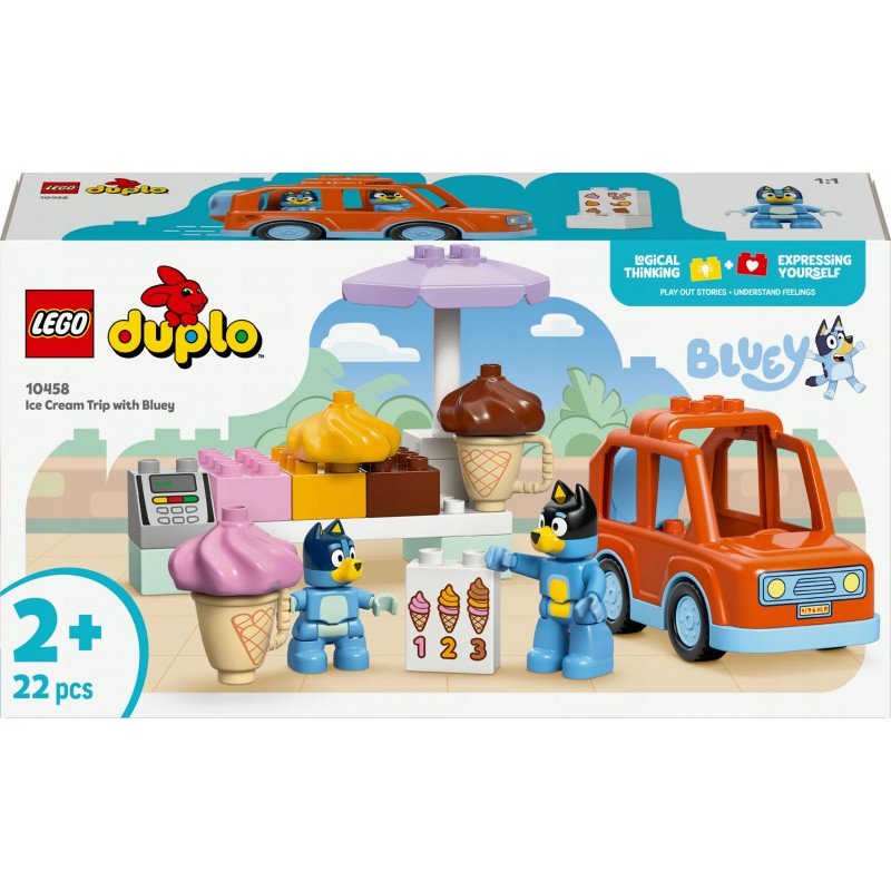 LEGO DUPLO Bluey Wyprawa po lody z Blue 10458