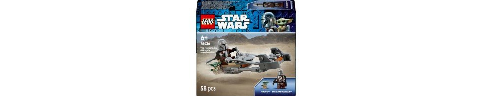 LEGO Star Wars Śmigacz Mandalorianina i Grogu dla dzieci 75436