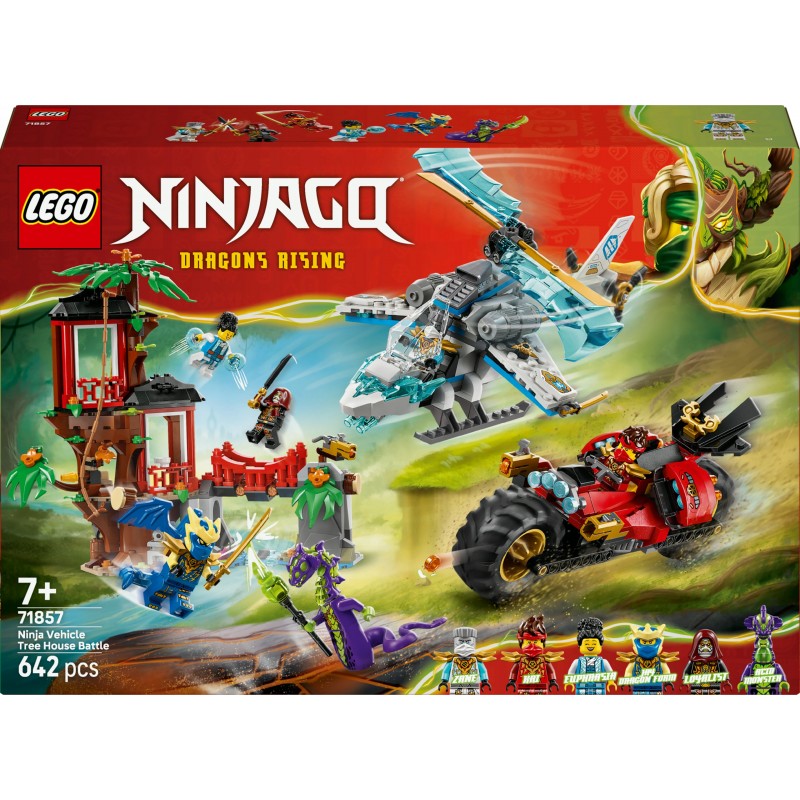 LEGO NINJAGO Bitwa ninja: domek na drzewie z pojazdami 71857