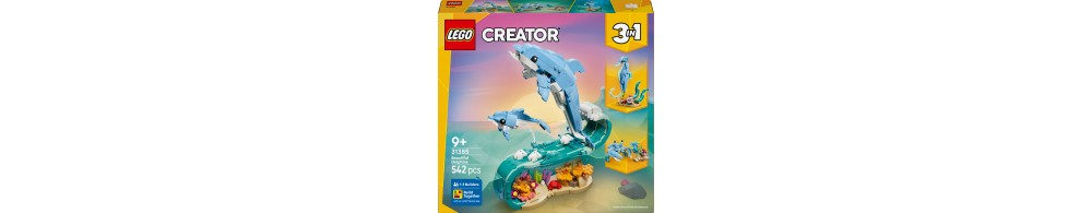 LEGO Creator 3 w 1 Zwierzęta morskie: piękny delfin 31385