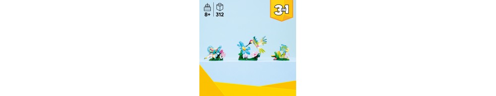 LEGO Creator 3 w 1 Dzikie zwierzęta: kolorowy koliber 31384
