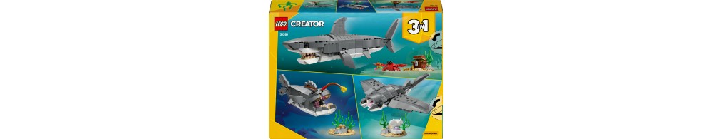 LEGO Creator Groźny rekin i skrzynia ze skarbem 31381