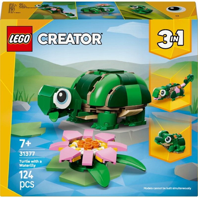 LEGO Creator 3 w 1 Żółw i kwiat lilii wodnej 31377