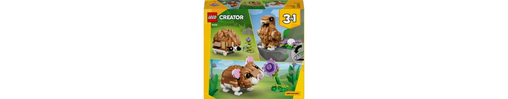 LEGO Creator 3 w 1 Uroczy chomik z kwiatkiem 31376