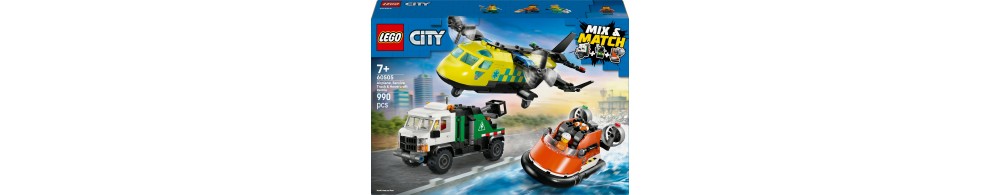 LEGO City Zestaw z samolotem, ciężarówką serwisową i poduszkowcem 60505