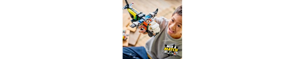 LEGO City Zestaw z samolotem, ciężarówką serwisową i poduszkowcem 60505