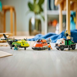 LEGO City Zestaw z samolotem, ciężarówką serwisową i poduszkowcem 60505